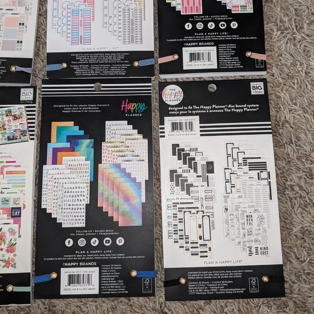 The Happy Planner Sticker Books - Set of 9 (New & Used)